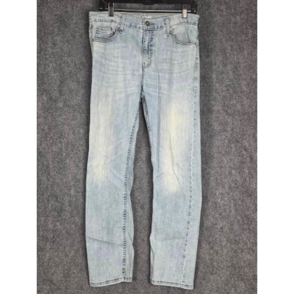 Signature Levi Strauss Slim Straight Jeans Light Wash Mens Size 32 Casual School